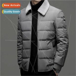 fall wor down casual collar winter short men jacket new 2023