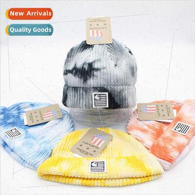 Tie-dye embroidery melon skin cap landlord cap yuppie cold c