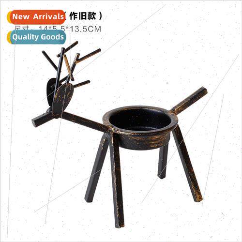 Christmas Candle Holder Creative  antique copper deer candle