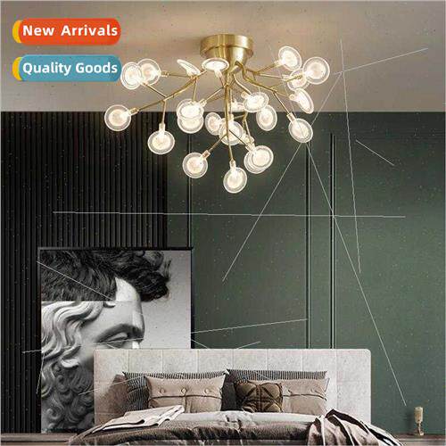 Modern simple personaly pure copper ceiling light e branch m