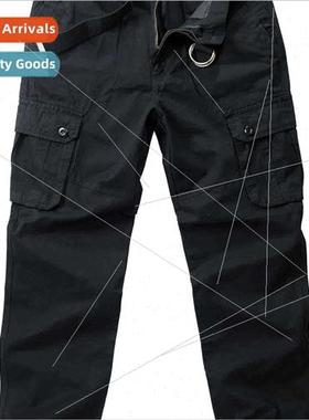 2023 retro work pants son men summer loose straight men casu