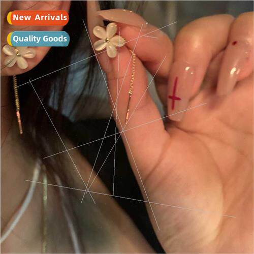 So gentle Cat eye stone tassel earwires female ins advanced