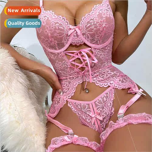 ins2023 black lace sexy splicing see-through slimming wh leg