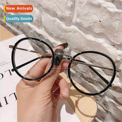 Ultra-light round TR90 eyeglasses frame female Korean tide m
