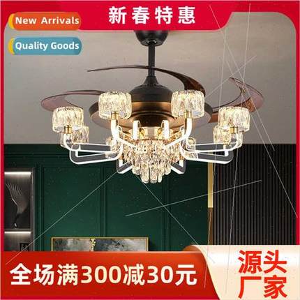 ving room fan light modern simple atmosphere ceiling fan lig
