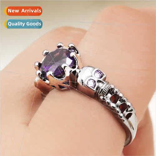 Europe personalized creative skull diamond ring female ghost