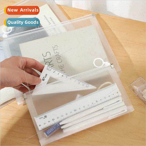 Transparent zipper file A4 school supplies waterproof statio