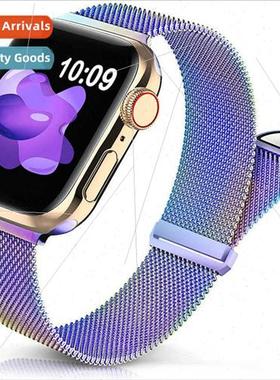 适用apple watch9 milanese strap cutoff iwatch7 magnetic appl