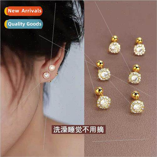 Super flash earrings female 925 silver needle 2022 new tide