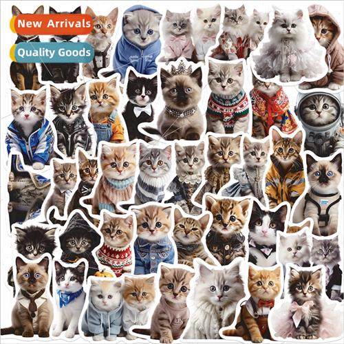 50 cartoon cute cat crow stickers guar laptop luggage DIY wa