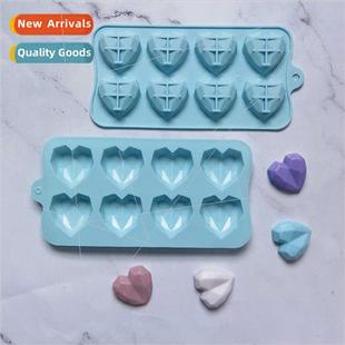 8-nk Diamond Heart Chocolate 110 licone Mold Cake Pudding De