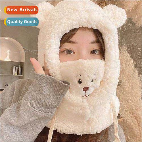Bear hat female winter Korean  lovely hundred wh head cover