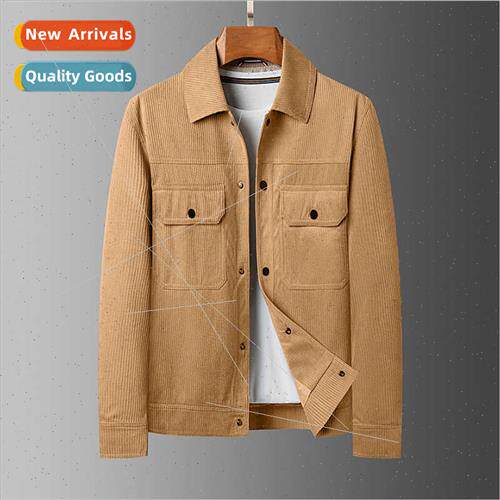 Golden velvet striped jacket men 2023 spring new versatile S