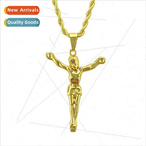 Europe 14k gold plated alloy jewelry cross hip hop pendant n