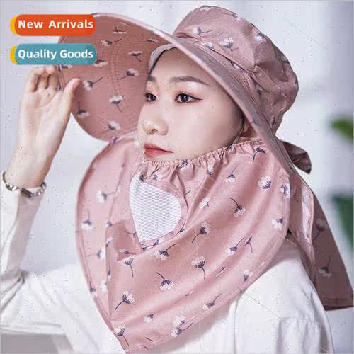Women summer sunshade sunscreen sun hat shawl hat tea pickin