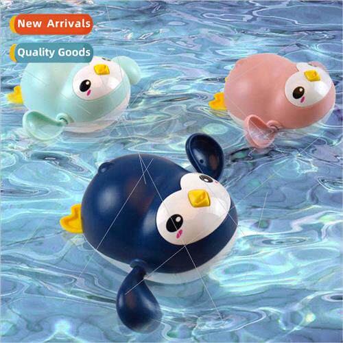 Bathroom bath toys cute fun penguin clockwork wind-up water