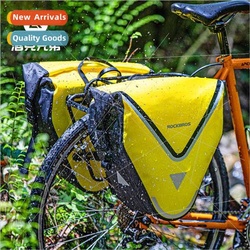 Triangle waterproof rack bag panniers 20L touring bike mount