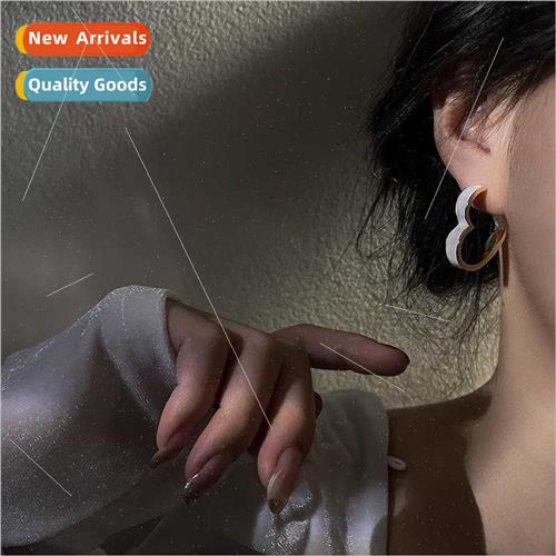 French niche feeling earrings love 2022 new tide female summ