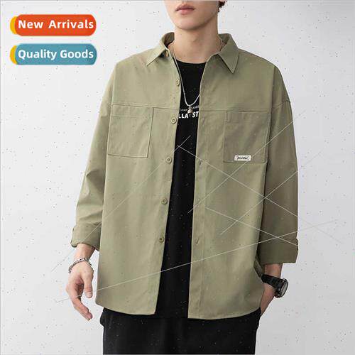 Long-sleeved shirt boys spring new ins tide loose clothes HK