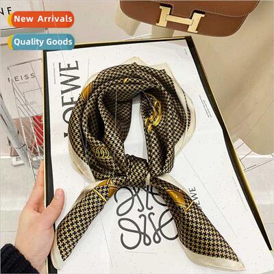 2023 Women mulberry silk retro ins versatile neckerchief fem