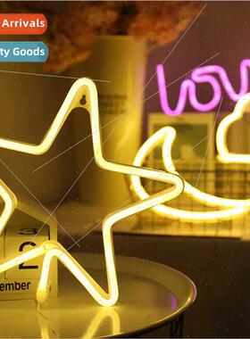 LED color lights neon romantic ins teenage heart room decora