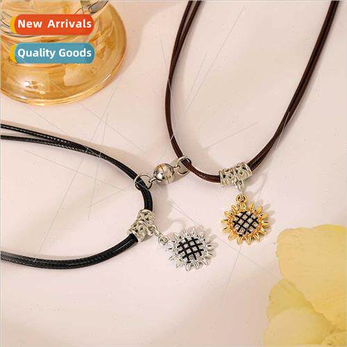 Europe Vintage che Premium  Friends Couple Sunflower Leather