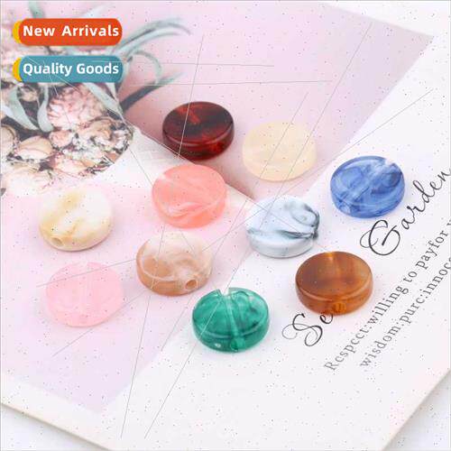 Two-color imation jade beads loose beads diy handmade weavin