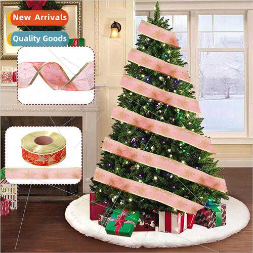 10 meters red sprinkled hot stamping ribbon pentagram Christ