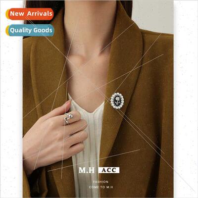 French pearl rose brooch women fashion exquise corsage wind
