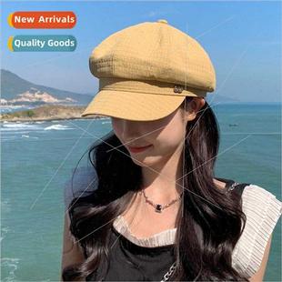 fall hat octagonal Korean ins spring Japanese 2023 female