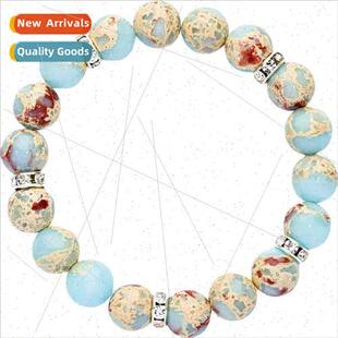 New Arrivals 10mm Drill Ring Emperor Stone Bracelet wh Shous