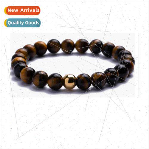 New 8MM light-colored tiger eye stone bracelet yellow tiger