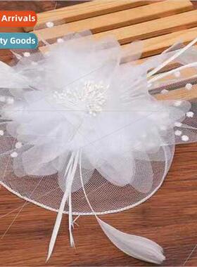 Bridal veil hair accessories wedding bow bow hat head flower