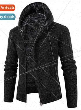 2021 Autumn winter new men padded thickened zipper kn cardig