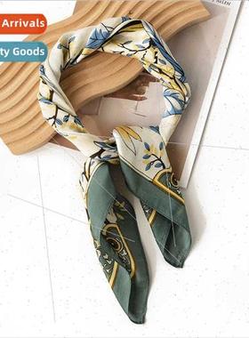 -retained paragraph spring outing simulation silk scarf flor