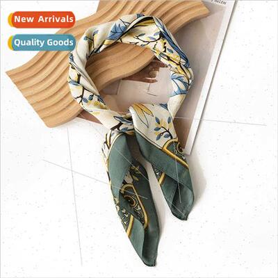 -retained paragraph spring outing simulation silk scarf flor
