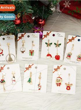 Europe new Christmas bell pentagonal earrings earrings Chris