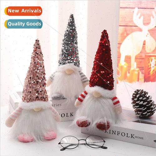 New Christmas decorations luminous Rudolph doll old man face