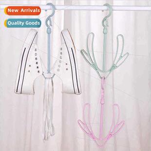 hook balc Multi double rack rotatable drying functional shoe