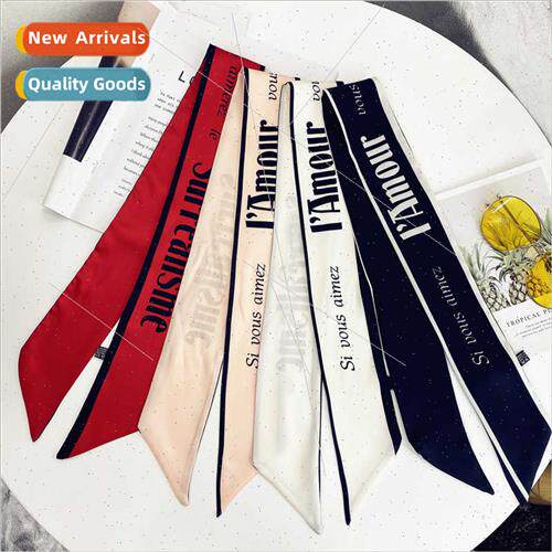 Korean  hundred wh small silk scarf female summer ~ professi