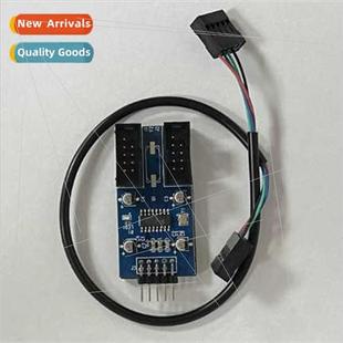 One pin 9PIN Cable Extension Two USB2.0 Motherboard