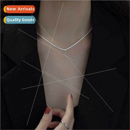 Green diamonds full star necklace women bling sparkling coll