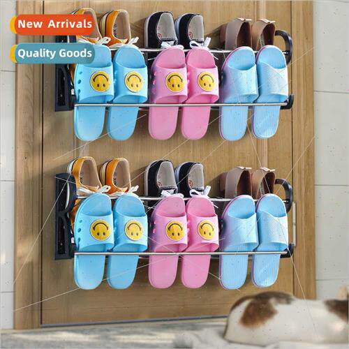 Home storage shoe rack door hooks on door anti-theft door co