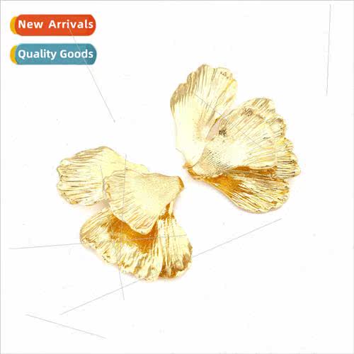 fashion metal ginkgo leaf earrings personaly niche retro mul