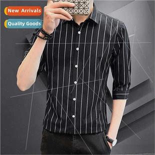 shirt men jacket new seven striped sleeved 2022 long