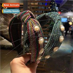 band cross retro hairpin star hair pearl knot simple Korea