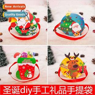 apple tote bag Creative santa diy gift can handmade