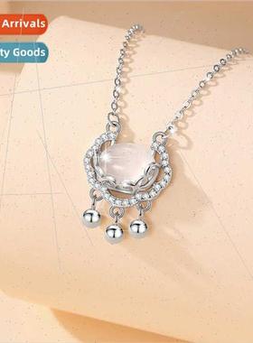 s925 silver necklace women niche auspicious clouds collarbon