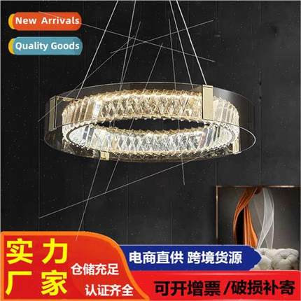 Crystal lamp living room upscale atmosphere luxury large cha