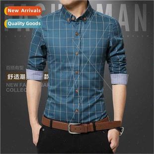 sleeved fall business shirts shi casual short new Men season